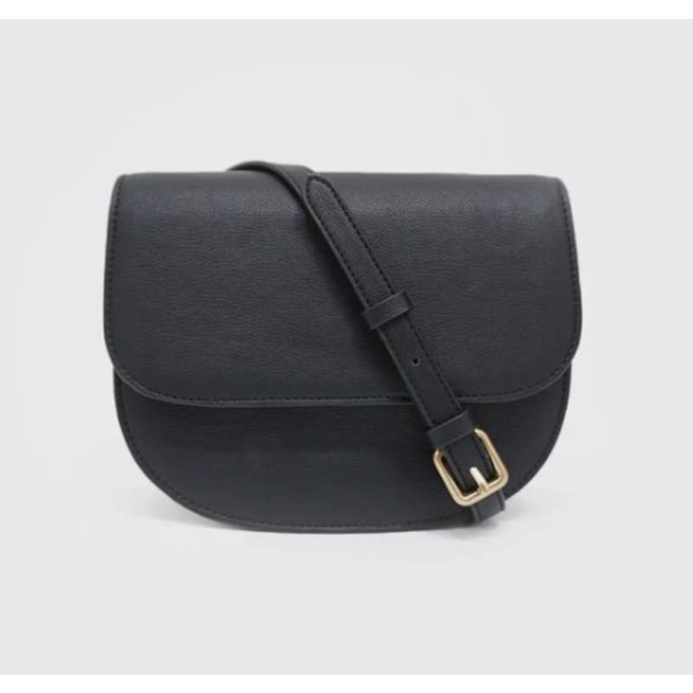 Quince Vegan Saddle Bag - Black